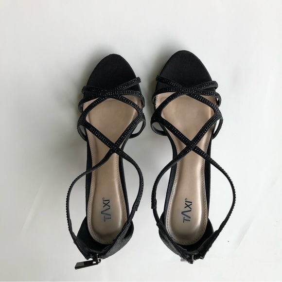 Taxi Sandals Women's Stilletto Embellished Strappy Size 10 - Picture 9 of 13